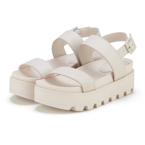 Rollie Womens Zeze Wedge Strap All Oat Leather Sandal